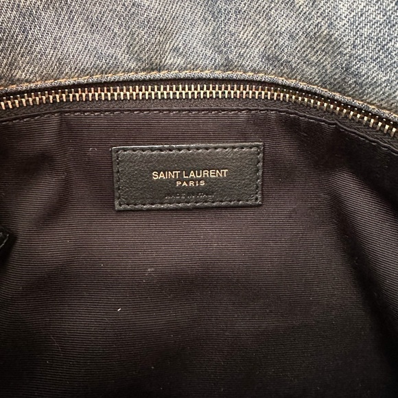 SOLD Saint Laurent Medium Denim Puffer - Picture 10 of 12